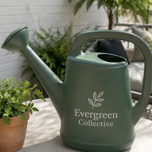 Watering cans with logo — customer photo