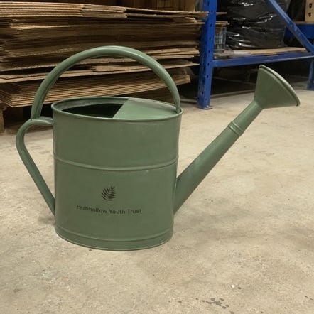 Custom Watering Cans in use
