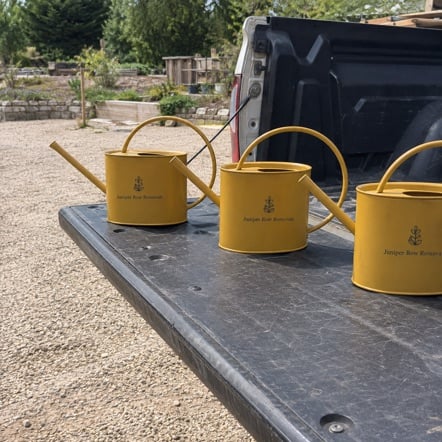 Custom Watering Cans in use